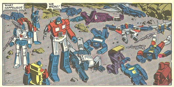 Photo Finish (Extreme Right) from TRANSFORMERS #4