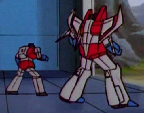 Pictureshow and Starscream (from "More Than Meets the Eye" part 2)