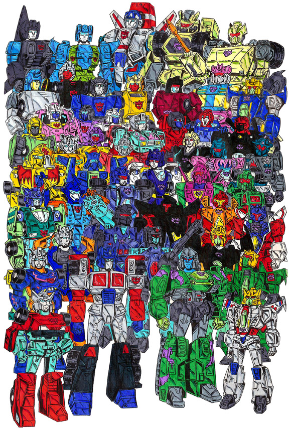 The Cast of "Children of Cybertron" from Transformers: Generation 2